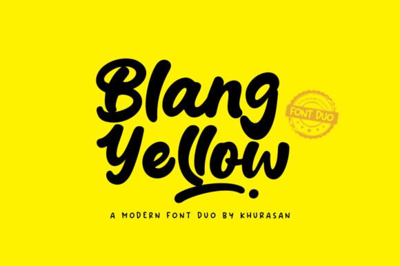 Blang Yellow Duo: A Handwritten Font for Web Design