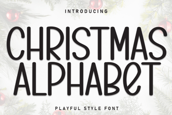 Christmas Alphabet Font for Festive Branding Projects