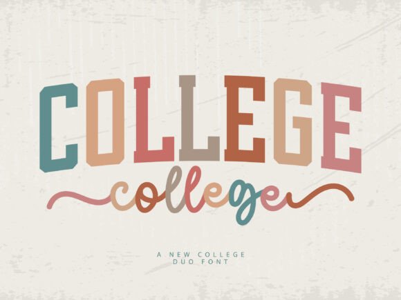 College Duo: A Sporty Serif Font for Creative Makers