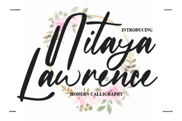 Nitaya Lawrence Font for Modern Branding Projects