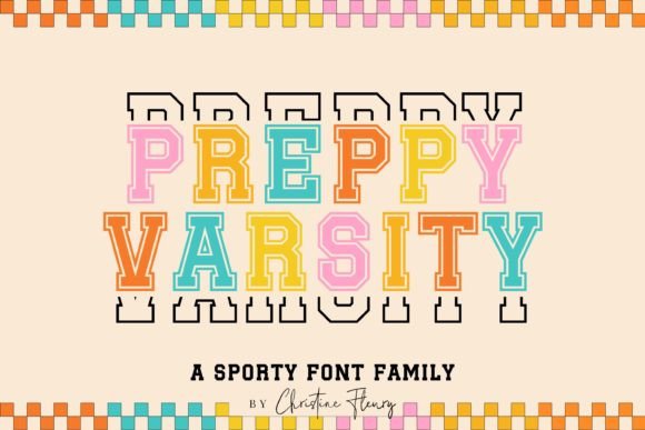 Preppy Varsity Font for Web Design Projects