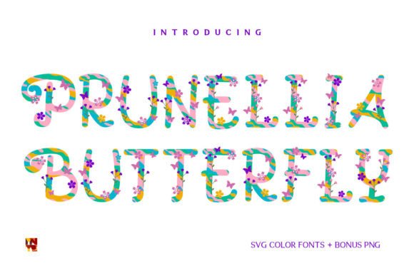 Prunellia Butterfly Font for Handmade Creations