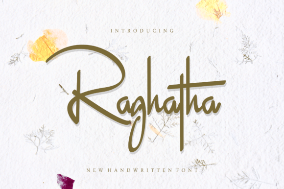 Raghatha: A Modern Script Font for Handmade Creations