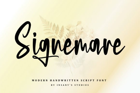 Signemare: A Stylish Handwritten Font for Modern Branding
