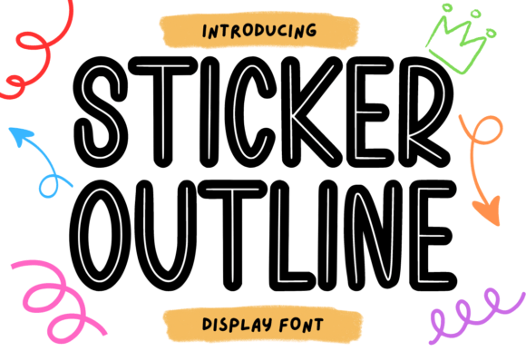 Sticker Outline: A Versatile Display Font for Editorial Design