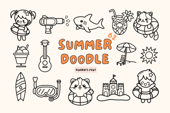 Summer Doodle Font for Digital Branding